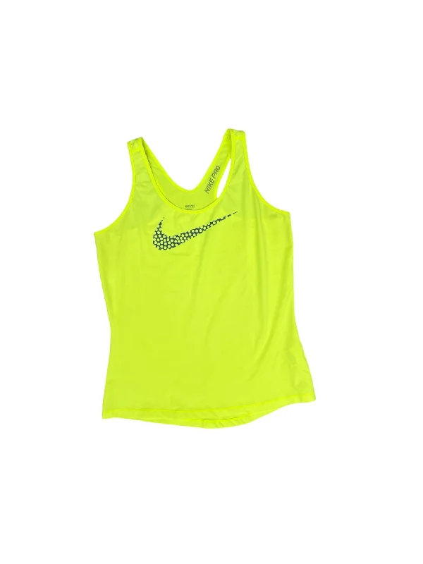 Athletic Tank Top By Nike Apparel In Yellow, Size: Xl