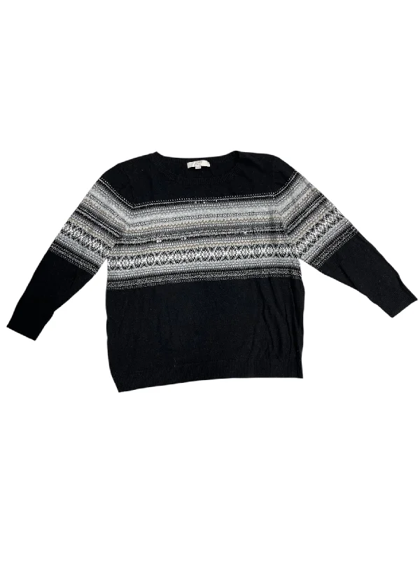 Sweater By Loft In Black, Size: 22