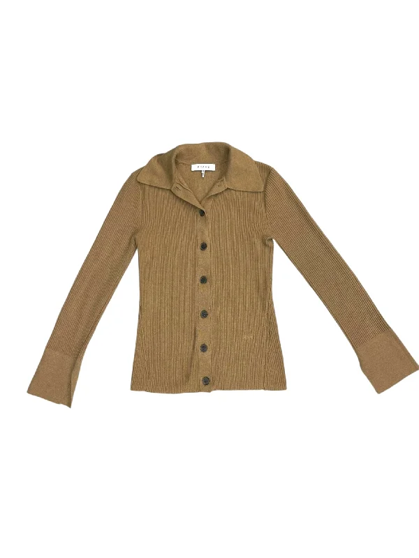 Sweater Cardigan By Frame In Brown, Size: Xs