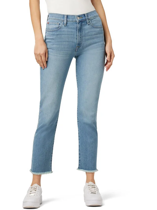 Blair Womens High Rise Cropped Straight Leg Jeans