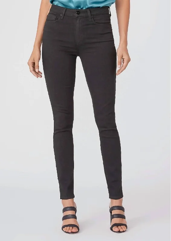 Margot Super High Rise Skinny Jeans In Black Willow