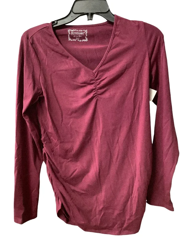 Maternity Top Long Sleeve By Motherhood, Size: S