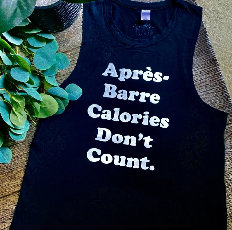 Apres-Barre Calories Don't Count - Muscle Tank - Black