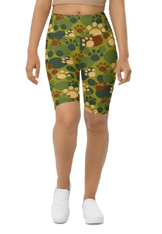 Paw Camo Biker Shorts